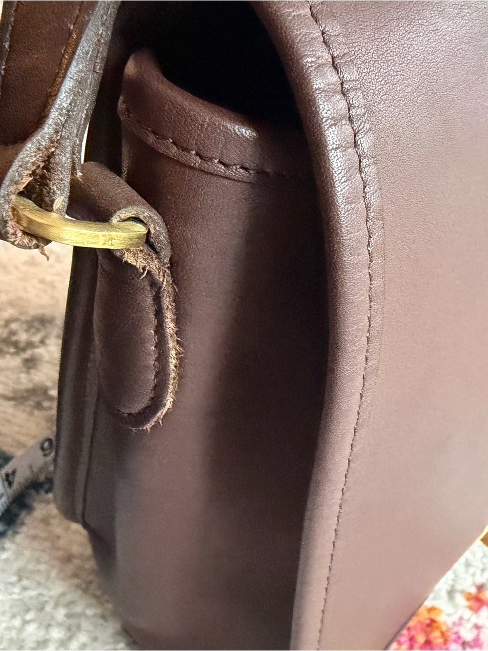 Coach Vintage Companion Flap Costa Rica Leather Crossbody Bag Mahogany EUC - Picture 10 of 14